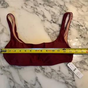 NWT J.Crew Square-Neck Bikini Top – Sienna Brown – Size Medium (Sold Out!) thumbnail 5