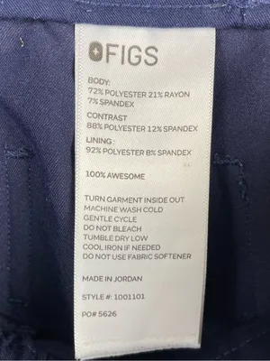 Figs Uman Jogger Scrub Pants Women's Size XS Navy Blue Nursing Scrubs 1001101 thumbnail 5