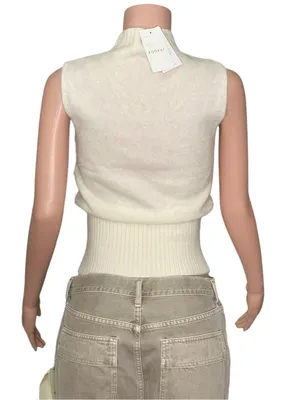 KOOKAÏ Geneva Wool Cashmere Knit Tank, Winter White, FR36/US4 thumbnail 5