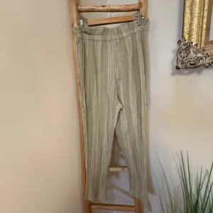 Free People Semi Sweet Cropped Pants in Sage Combo Super High Rise Small thumbnail 4