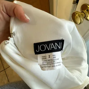 Jovani Elegant Cream Halter Maxi Dress thumbnail 7