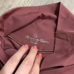 Aerie EUC OFFLINE By Real Me High Waisted Crossover Legging - burgundy thumbnail 3