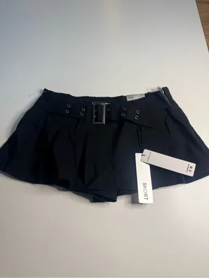 madden girl Black Pleated Skort size L thumbnail 3