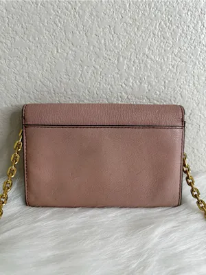 Marc Jacobs Pink Leather Gold Chain Wallet Crossbody Bag thumbnail 8