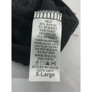 Womans BLEV XL Black White Rhinestone Scoop Neck Short Sleeve Pullover Blouse thumbnail 4