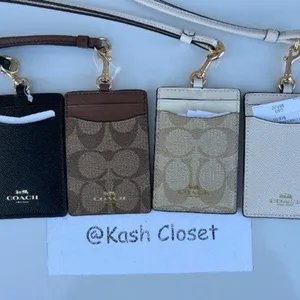 Coach Chalk Id Lanyard In Signature Canvas thumbnail 5