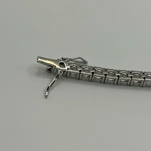 Jewelry by Lyra Moissanite Iced Out Tennis Bracelet Silver 5mm 7” Brand New VVS1 Fast Shipping thumbnail 7
