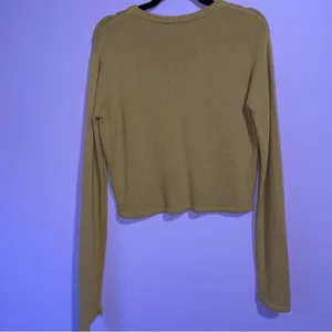 Brandy Melville Cashmere Crop Sweater Women M Wool Lightweight Knit Y2K Preppy thumbnail 7
