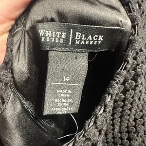 White House Black Market business casual black lace 14 dress thumbnail 4