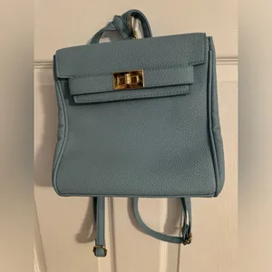 Blue backpack purse thumbnail 2