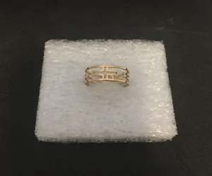 Handmade Golden cross stainless steel ring - Size 8.5 thumbnail 1
