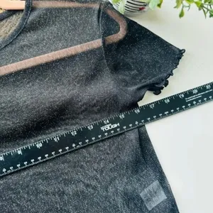 BRANDY MELVILLE Black Porter Sheer Glitter Top‎ thumbnail 5
