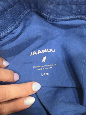 Jaanuu Blue Jogger Scrub Pants Large Tall LT nurse doctor thumbnail 4