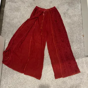 Boho open Leg beach pants Red thumbnail 2