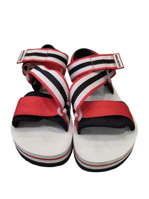 Hunter Women's Adjustable Striped Sandals UK 6 US size 8 Red/White/Black thumbnail 9