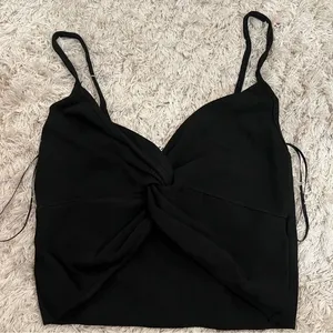 Zara Black Twist Tank Top thumbnail 1