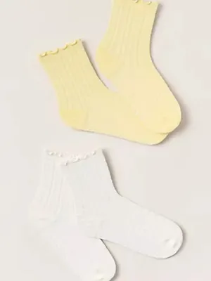 Anthropologie Pointelle Trouser Socks, Set of 2 thumbnail 1