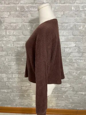 Hollister Soft V-Neck Sweater in Brown thumbnail 2