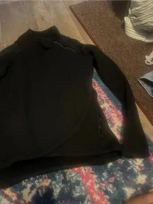 Athleta cozy Karma Asym black pullover thumbnail 12
