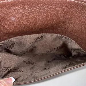 Vintage Y2k Fossil Boho Hippie Gypsy Brown Crossbody Genuine Leather Purse‎ Bag thumbnail 8