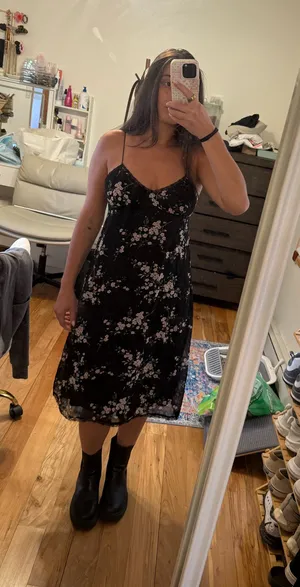 Zara floral midi dress thumbnail 2