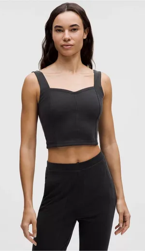 lululemon Ribbed Softstream Sweetheart Tank Top Size XS thumbnail 1