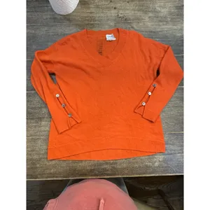 Charli Womens Jumper Sweater Size Small 100%‎ Cashmere Pullover Buttons V Neck thumbnail 3