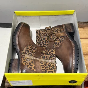 NEW Very Volatile Leather & Leopard Print‎ Harness Bootie Size 8 thumbnail 10