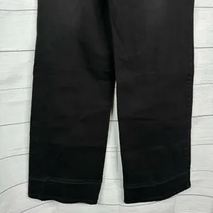 Free People Womens size 27 Wide Leg Dark Black Denim Jeans Adjustable Waist thumbnail 7