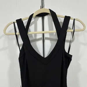 Bebe Black V-Neck Strappy dress thumbnail 2