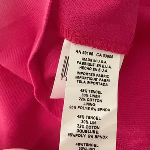 Karen Kane Pollee‎ High Rise Pleat Front Shorts Hot Pink Linen Blend Size Medium thumbnail 5