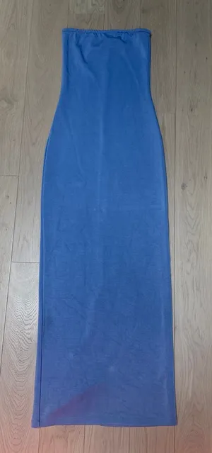 Edikted Strapless Back Slit Maxi Dress thumbnail 1