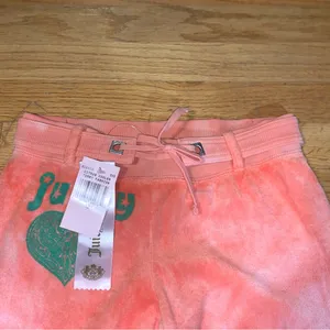 Juicy Couture Gela Pam Velour Citrus Cooler Terry Fashion Pants Coral Women's 12 thumbnail 8