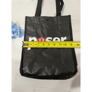 Lululemon Poser‎ Tote Bag Reusable Shopping Bag Black Logo thumbnail 4