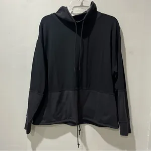 Athleta Hermosa Mock Neck Sweatshirt BLACK‎ SIZE Medium Great Shape thumbnail 5