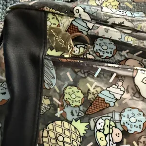 Betsey Johnson Backpack Large Clear Kawaii Cat Food Pineapple Ice Cream‎ Donut thumbnail 3