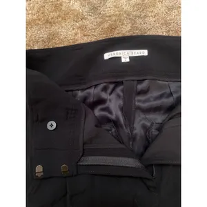 Veronica Beard Grigore Viscose Black Straight Leg Trouser Pant Minimalist Career thumbnail 4