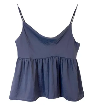 American Eagle Outfitters Women's Blouse Tank Peplum Blue Size Small EUC thumbnail 1