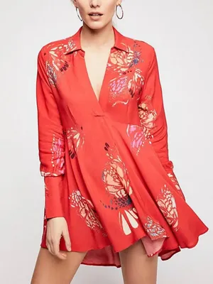 Free People Field of Butterflies Tunic/Mini Dress thumbnail 1
