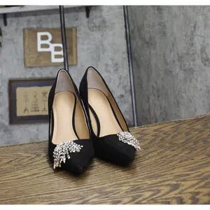 NWT INC International Concepts Saija Pumps Embellished Black Microsuede 8.5M thumbnail 8