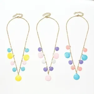 3/$30 💛 Multi Color Shell Necklace Gold thumbnail 3