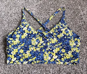 Aerie Offline by Real Me Strappy Floral Sports Bra Large thumbnail 3