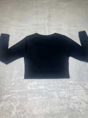 Offline by Aerie Black Cropped Long-Sleeve Top thumbnail 3