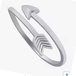 NEW 925‎ Sterling Silver Arrow Bypass Ring Women Adjustable Silver Ring thumbnail 6