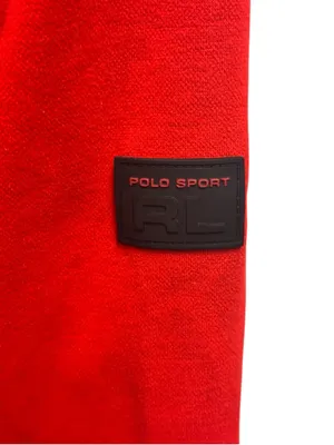 POLO SPORT Ralph Lauren Mid-90s Red Quarter-Zip Fleece Pullover Sweater Sz XL thumbnail 2