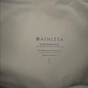 Athleta Elation Rib Tight 7/8 Leggings Ankle Size Large Women’s Sage Green thumbnail 5