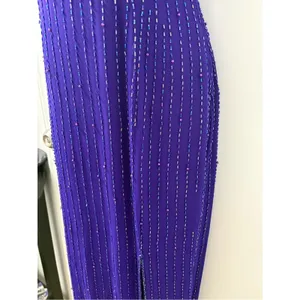 80s Alyce beaded silk maxi dress Purple Size M thumbnail 7