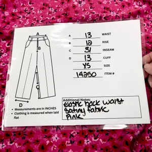 Sugar Lips Womens Wide‎ Leg Pants XS Floral Soft Girl Indie Romantic Coquette thumbnail 9