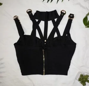 Bandage Buckle crop top Gold thumbnail 2