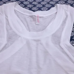 NWT Free People Movement Tempo Silver Lining White Tank size Large, Optic White thumbnail 10